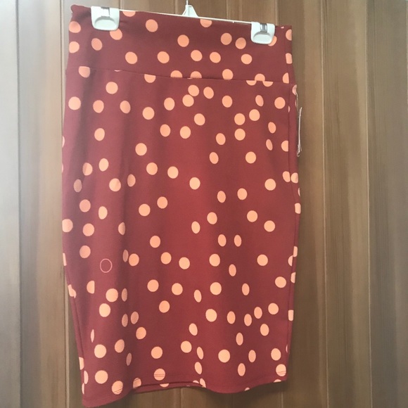 LuLaRoe New Medium Polkadot Cassie Skirt NWT - Picture 3 of 8